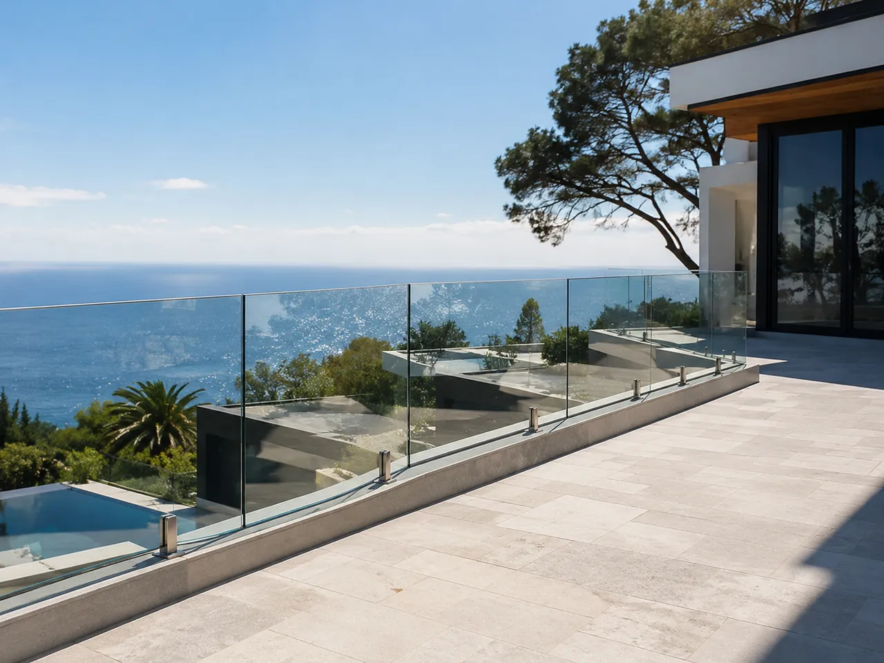 Waterfront glass barrier and pool view — GlassForge, Philadelphia tri-state