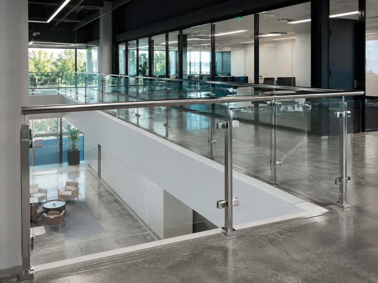 Interior glass partitions — loft office — LightGate Glass, Philadelphia tri-state