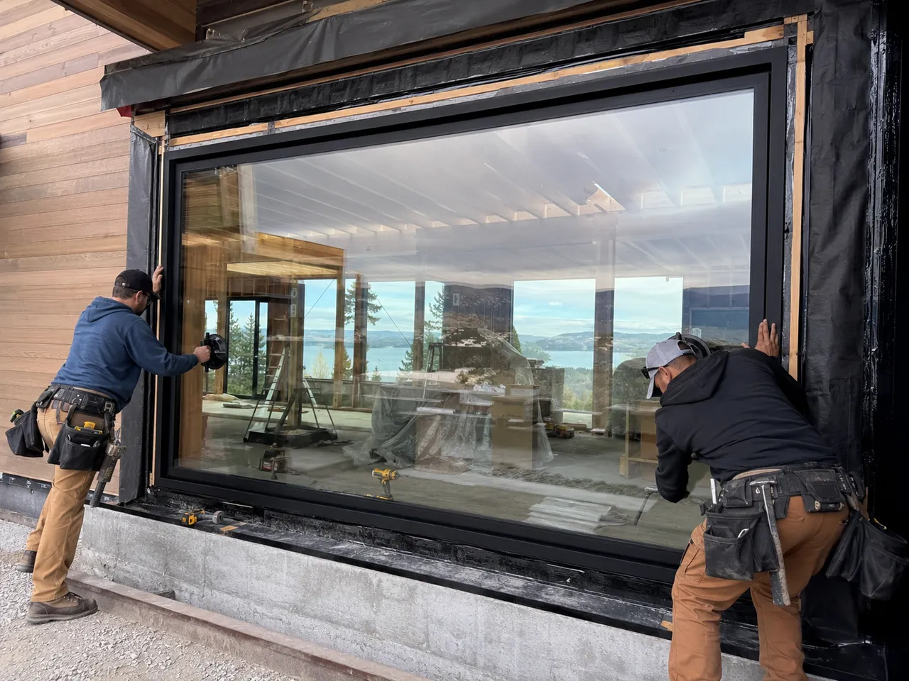 Oversized patio glass install — LightGate Glass, Philadelphia tri-state