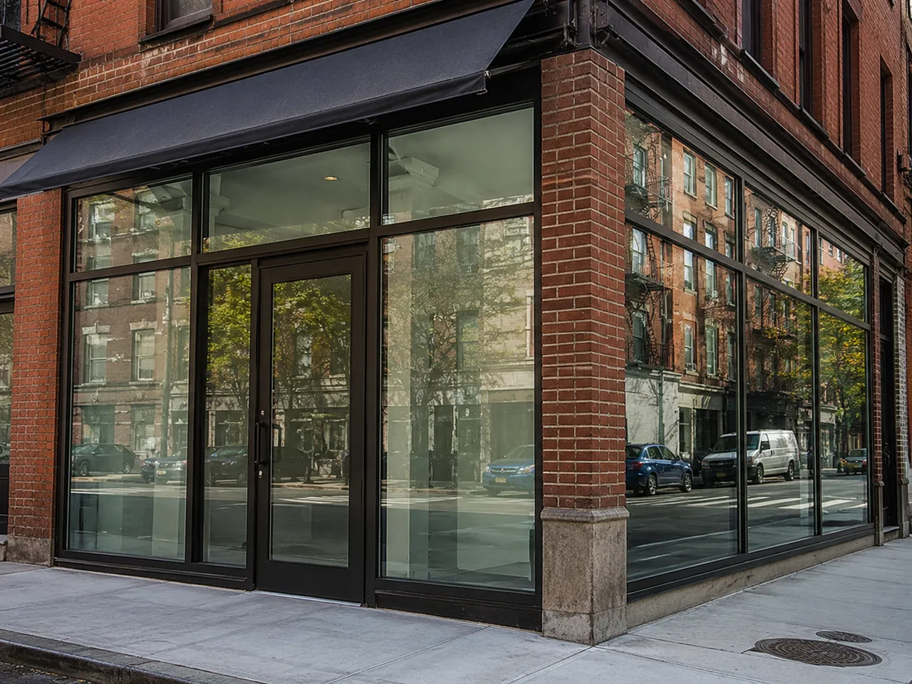 Corner storefront glass replacement in Philadelphia — LightGate Glass, Philadelphia tri-state