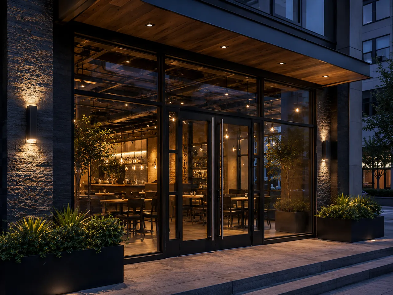 Restaurant storefront — Fishtown — LightGate Glass, Philadelphia tri-state