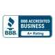 BBB accredited business A plus rating badge for PaveKing